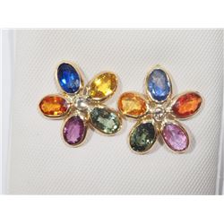 #32-14K GOLD FANCY COLOUR SAPPHIRE(5.50CT) &