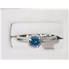 Image 1 : #36-14K GOLD BLUE DIAMOND(0.54CT) RING ACCENTED