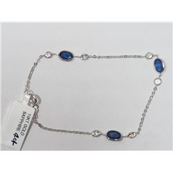 #38-10K GOLD BLUE SAPPHIRE(3.0CT) & WHITE