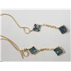Image 1 : #40-14K GOLD BLUE DIAMOND(0.55CT) EARRINGS