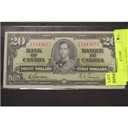 CANADIAN 1937 $20 BILL