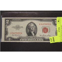 1953 US RED SEAL $2 BILL