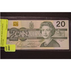 CANADIAN 1991 REPLACEMENT NOTE $20