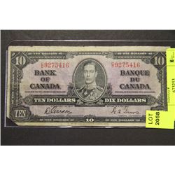 1937 CANADIAN $10 BILL