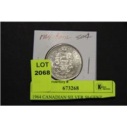 1964 CANADIAN SILVER 50 CENT PIECE
