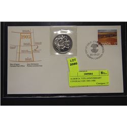 ALBERTA 75TH ANNIVERSARY COVER & COIN 1905-1980