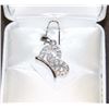 Image 1 : #46-STERLING SILVER CUBIC ZIRCONIA PENDANT