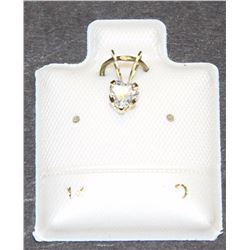 #9-14KT GOLD CUBIC ZIRCONIA HEART-SHAPED