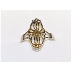 #38-STERLING SILVER TWO-TONE RING