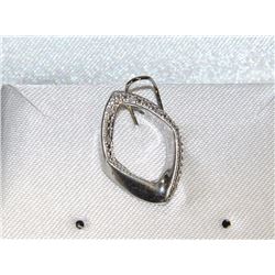 #16-STERLING SILVER DIAMOND PENDANT