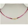 Image 2 : #4-14K YELLOW GOLD RUBY (40.0CT) NECKLACE