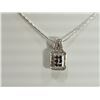 Image 2 : #8-STERLING SILVER BLACK AND WHITE DIAMOND PENDANT