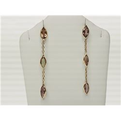 #10-14K YELLOW GOLD COLOUR-CHANGE GARNET DROP