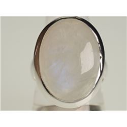 #11-STERLING SILVER LARGE MOONSTONE RING