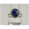 Image 1 : #14-STERLING SILVER SAPPHIRE (3.0CT) RING