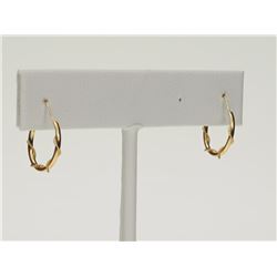#16-TWO PAIRS OF 14K YELLOW GOLD HOOPS