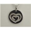 Image 2 : #18-STERLING SILVER DIAMOND (0.35CT) HEART PENDANT