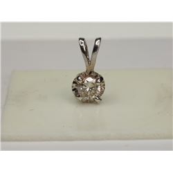 #20-14K WHITE GOLD DIAMOND (0.19CT) PENDANT
