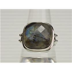 #21-STERLING SILVER LABRADORITE RING