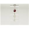 Image 1 : #22-STERLING SILVER RUBY AND MOONSTONE BRACELET