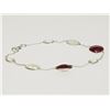 Image 3 : #22-STERLING SILVER RUBY AND MOONSTONE BRACELET