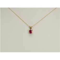 #23-10K YELLOW GOLD RUBY (0.50CT) PENDANT WITH
