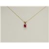 Image 1 : #23-10K YELLOW GOLD RUBY (0.50CT) PENDANT WITH