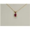 Image 2 : #23-10K YELLOW GOLD RUBY (0.50CT) PENDANT WITH