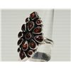 Image 2 : #26-STERLING SILVER LARGE GARNET RING