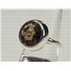 Image 2 : #32-STERLING SILVER SMOKY QUARTZ RING