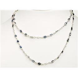 #36-STERLING SILVER SAPPHIRE (25.0CT) NECKLACE
