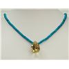 Image 1 : #38-STERLING SILVER QUARTZ AND TURQUOISE NECKLACE