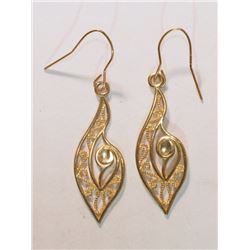 #39-10K YELLOW GOLD (0.71G) FILIGREE EARRINGS