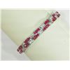 Image 2 : #41-STERLING SILVER RUBY (14.44CT) AND CUBIC