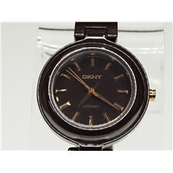 #46-DKNY LADY'S BROWN CERAMIC WATCH