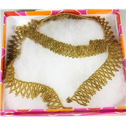 GOLD BED FASHION NECKLACE & BRACELET SET