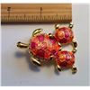 Image 1 : MAMA & BABY TURTLES ENAMEL BROOCH