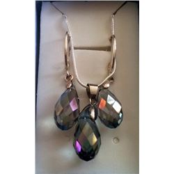 SWAROVSKI CRYSTAL PENDANT & EARRINGS SET