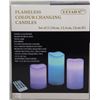 Image 1 : SET OF 3 FLAMELESS COLOUR CHANGING CANDLES