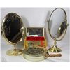 Image 1 : FLAT WITH MUSIC BOX, 2 VANITY MIRRORS INCL. BRASS