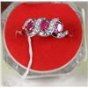 Image 1 : #31NATURAL ENHANCED RUBY+CZ .925 STERLING SILVER