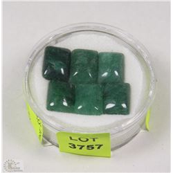 #15NATURAL ENHANCED EMERALD 37.5CT 6 STONES