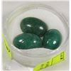 Image 1 : #14NATURAL ENHANCED EMERALD 49.5CT 3 STONES