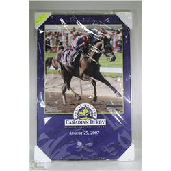 CANADIAN DERBY PLAQUERED POSTER FROM 2007 21"X33"