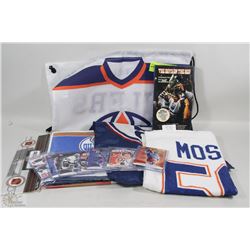 LOT OF OILER HOCKEY COLLECTIBLES INCLUDING BRAND