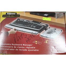 NEW FELLOWES ADJUSTABLE KEY BOARD TRAY