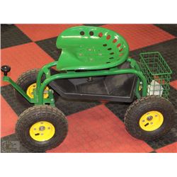 INDUSTRIAL ROLLING WORK SEAT WITH MANUAL