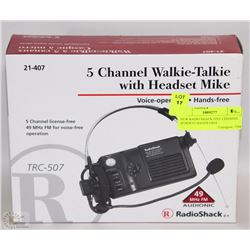 NEW RADIO SHACK 5 CHANNEL 49MHZ-FM FOR NOISE FREE