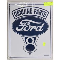 OFFICIAL LICENSED TIN FORD PARTS SIGN -12.5" X 16"