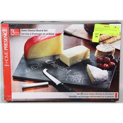 3PCS STONEHENGE SLATE CHEESE SERVING SET - NEW